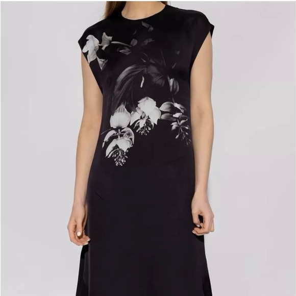 NWT All Saints Gian Kosumoso Dress Black Floral Sz 0 $329 - Picture 7 of 10